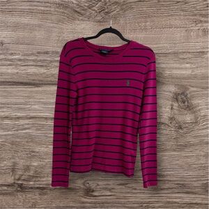 Ralph Lauren Sport Pink and Navy Top